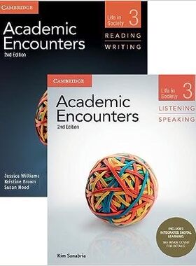 现货 Academic Encounters Level 3 2-Book Set (R&W Student's Book with WSI, L&S Student's Book with Integra 9781108348317