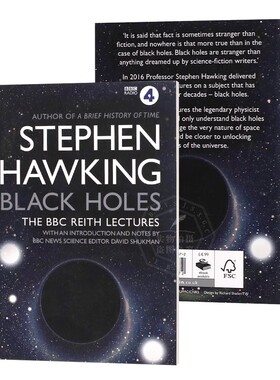 黑洞：里斯讲座 英文原版 Black Holes: The Reith Lectures 斯蒂芬霍金 Stephen Hawking Bantam 宇宙的奥秘 平装 进口书