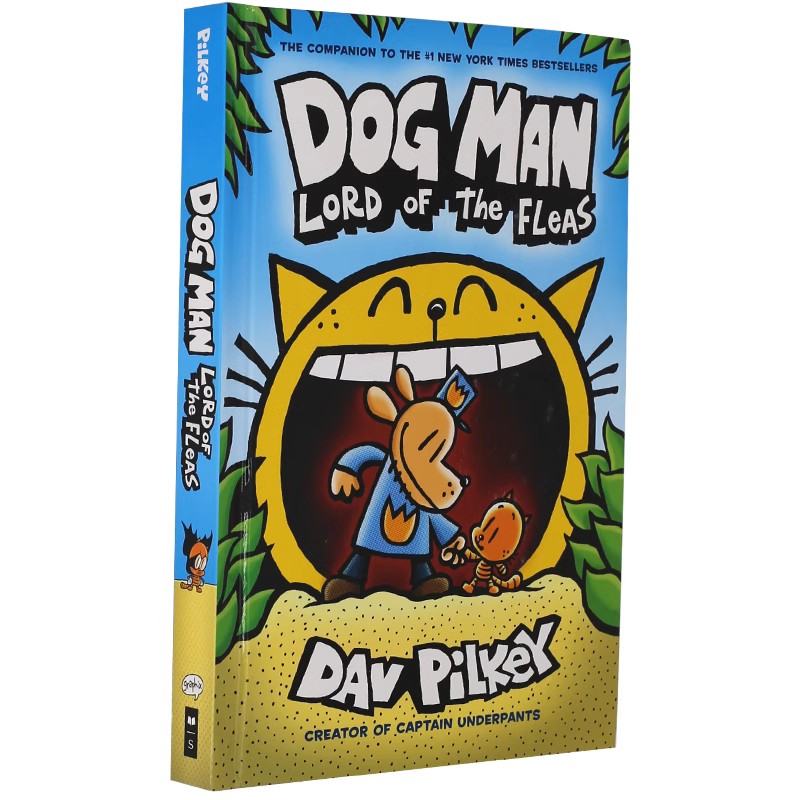 神探狗狗的冒险5 跳蚤之王 英文原版 Dog Man 5: Lord of the Fleas 进口儿童漫画 8-12岁英语进阶读物 精装全彩 9780545935173