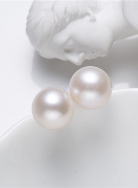18K金淡水珍珠耳饰12mm V201-D481