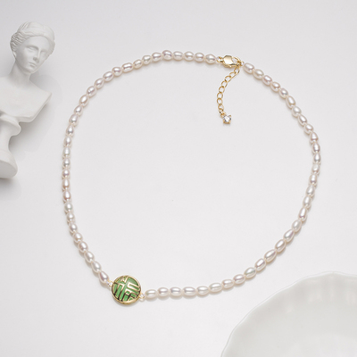 Audrey Pearl合金淡水珍珠项链4-5mm V201-S647