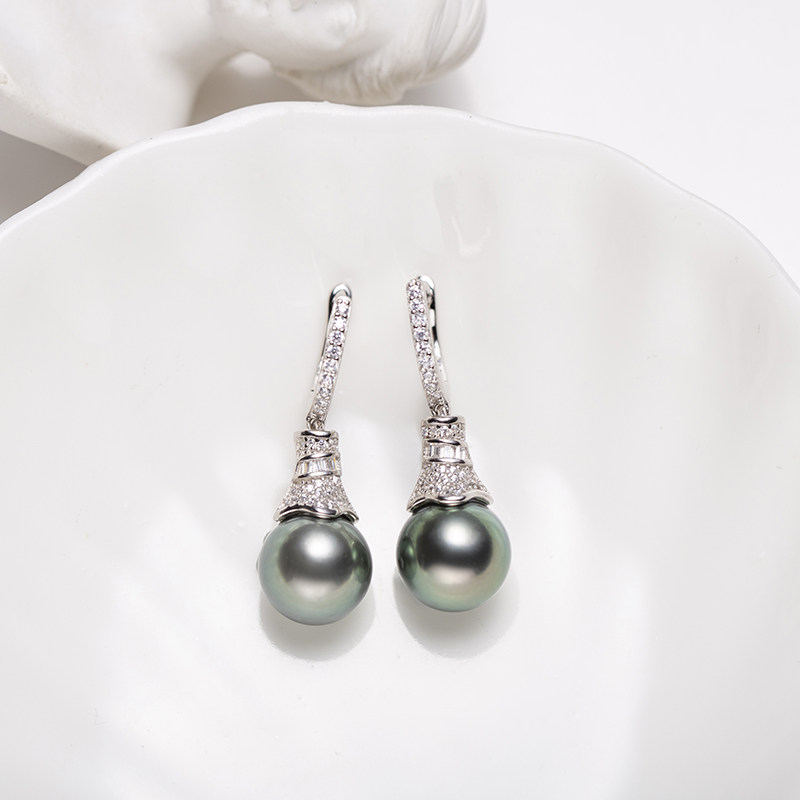 S925银海水珍珠耳饰大溪地黑珍珠耳环10mm V201-D453,珠宝/钻石/翡翠,耳饰,淘宝优惠券,粉丝福利购,淘宝优惠卷