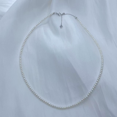 Audrey PearlS925银淡水珍珠项链3mm V201-S1072