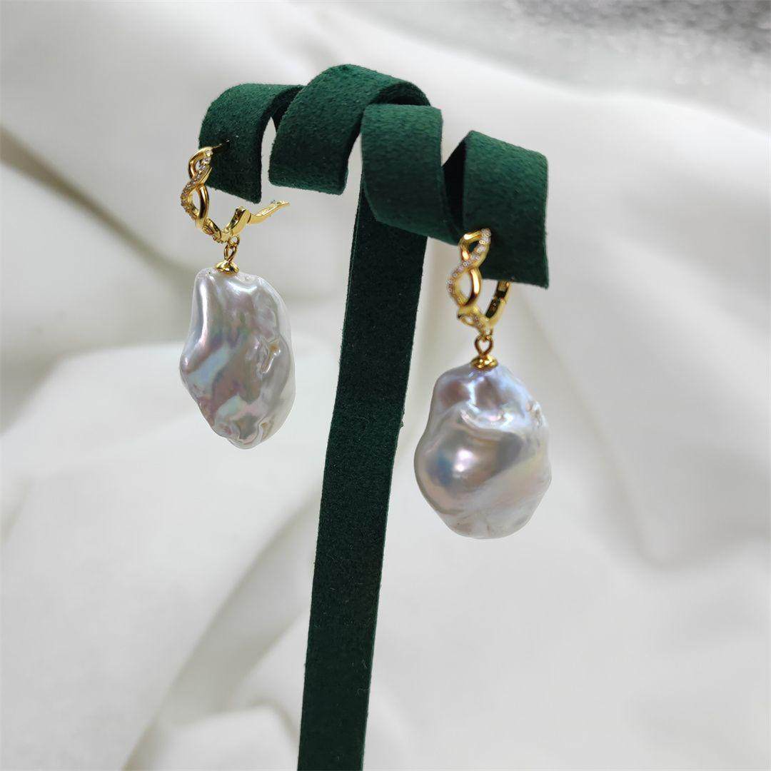 Audrey PearlS925银淡水巴洛克珍珠耳饰12-14mm V201-D493,珠宝/钻石/翡翠,耳饰,淘宝优惠券,粉丝福利购,淘宝优惠卷