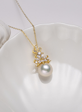 Audrey PearlS925银淡水珍珠吊坠10-11mm V201-S844