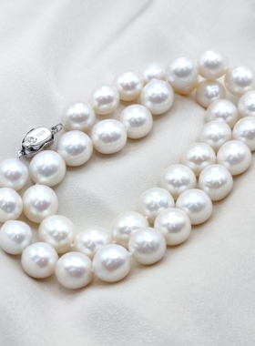 S925银淡水珍珠项链10mm V201-S921
