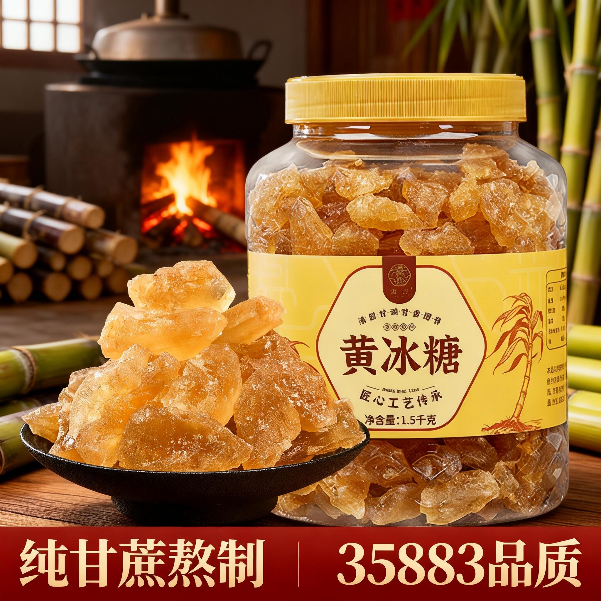 黄冰糖碎小粒纯甘蔗天然老黄古法一级老冰糖正宗云南泡酒黄糖块