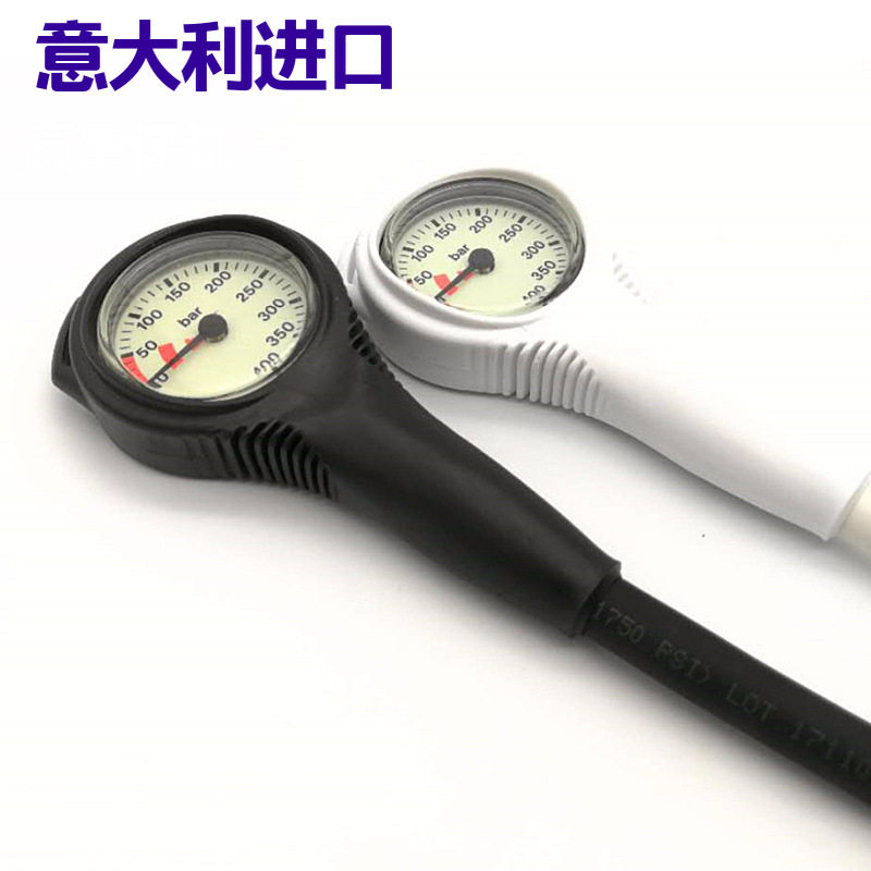 意大利潜水潜店培训水肺深潜残压表压力表气压表含高压管