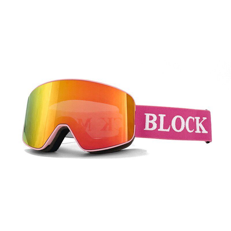 新款儿童滑雪眼镜球面双层防雾登山防风镜视野雪地护目镜户外运动