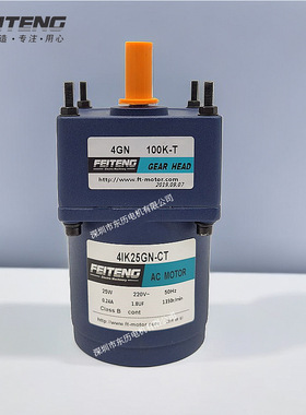 FTG飞腾电机4IK25GN-CT减速机4GN100KT FEITENG马达GEAR HEAD单相