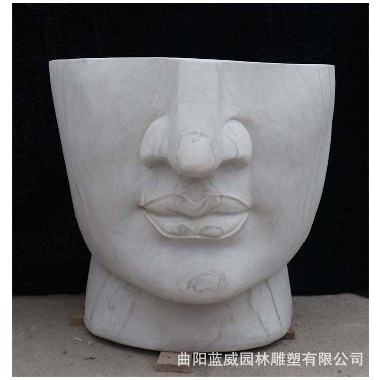 厂家现货人脸大理石石桌石凳户外庭院公园广场休闲石椅子摆件一套