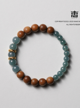 补水正宗天然印度迈索尔老山檀香手链男女士老料翡翠手串转运礼物