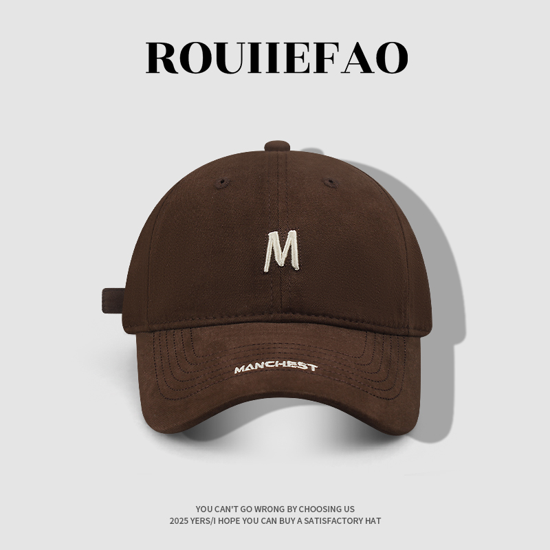 ROUIIEFAO棒球帽立体M字母刺绣