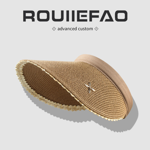ROUIIEFAO空顶帽大檐显脸小