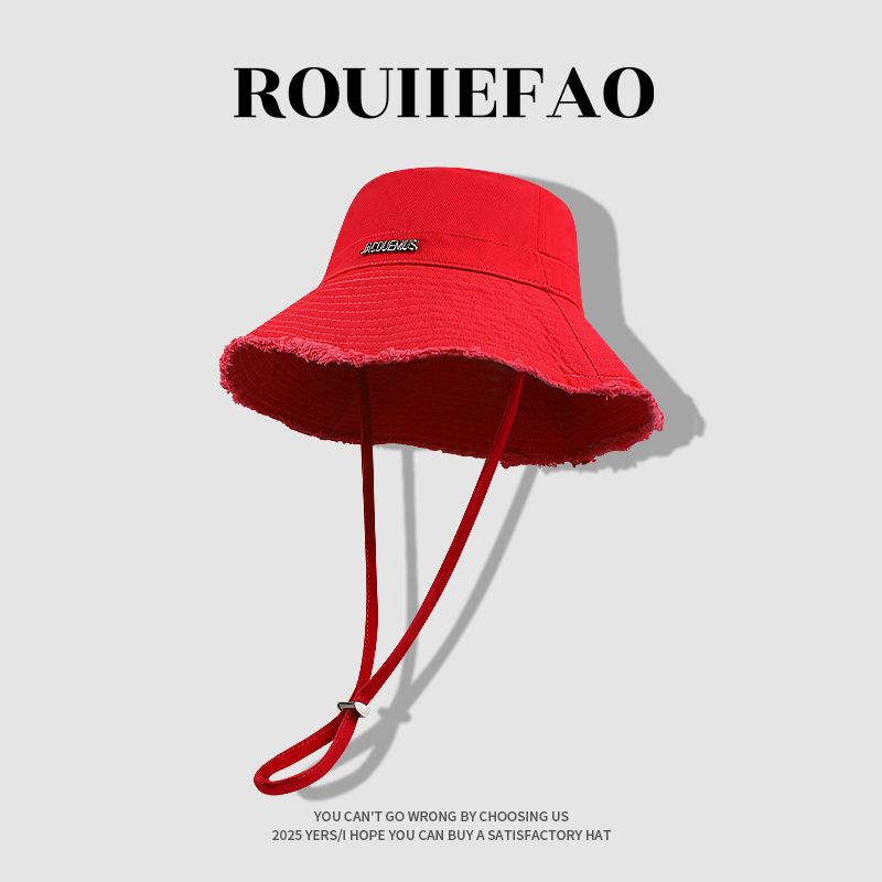 ROUIIEFAO渔夫帽字母大帽檐