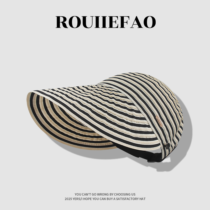 ROUIIEFAO遮阳帽可折叠条纹