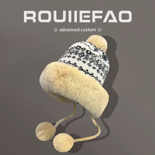 ROUIIEFAO护耳帽复古民族风