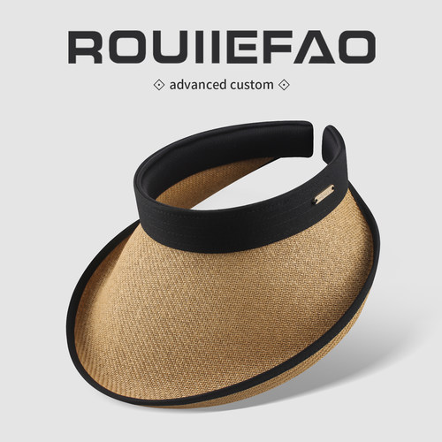 ROUIIEFAO空顶帽卷边设计大檐