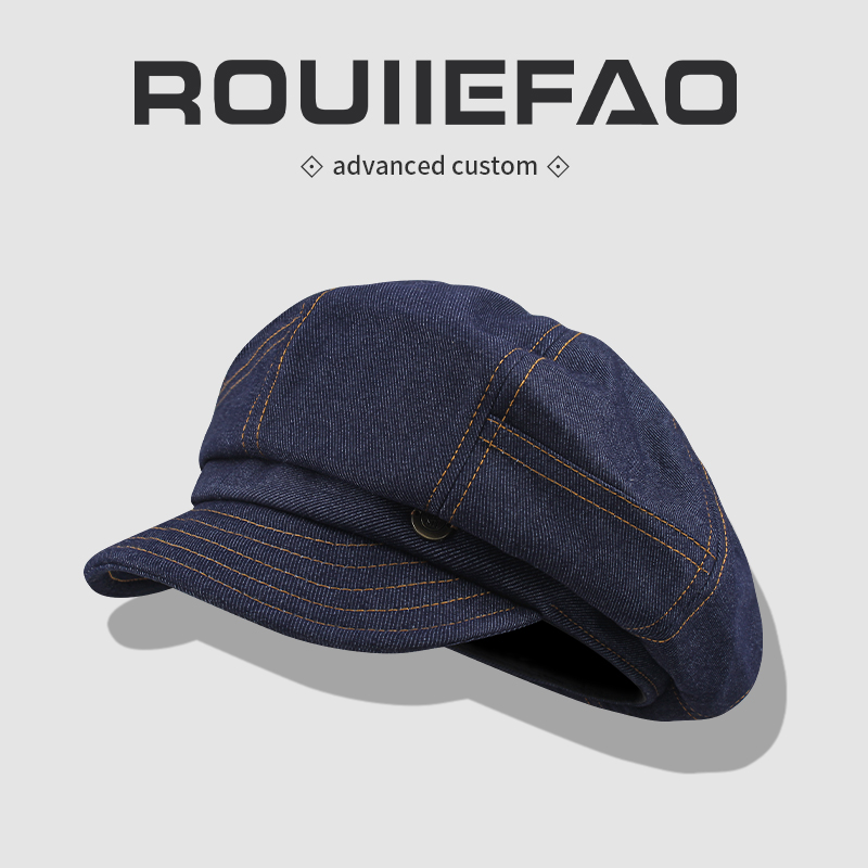 ROUIIEFAO八角帽文艺复古百搭