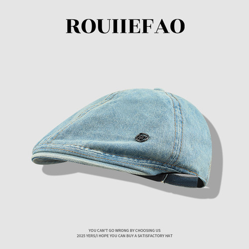 ROUIIEFAO前进帽水洗牛仔百搭