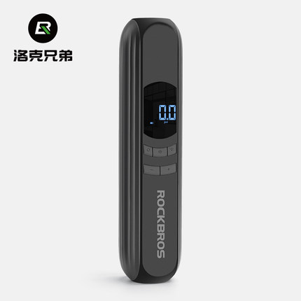 洛克兄弟电动打气筒自行车摩托车汽车高压车载家用便携充电充气泵