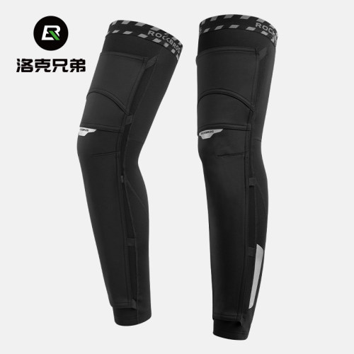 洛克兄弟保暖摩托车抓绒骑行腿套