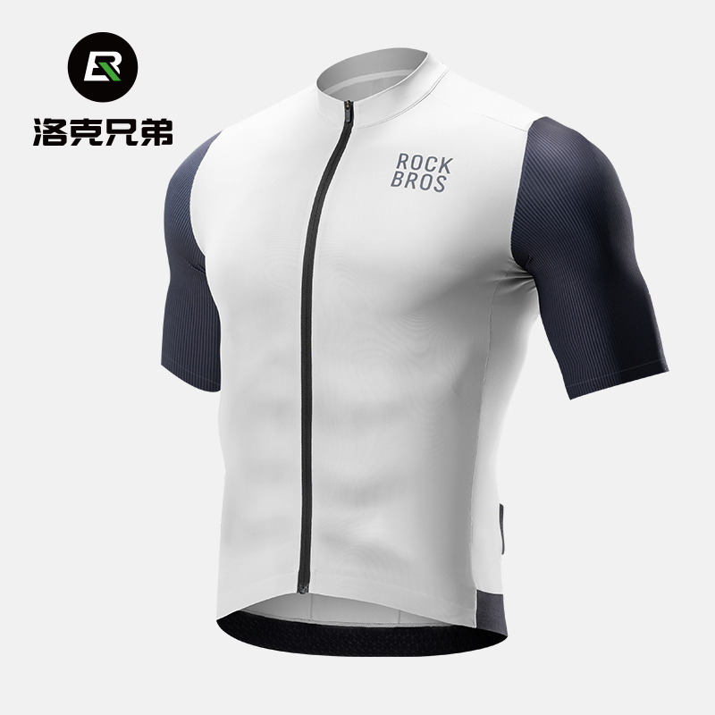 洛克兄弟短袖骑行服上衣山地公路车轻薄透气男款运动自行车服夏季