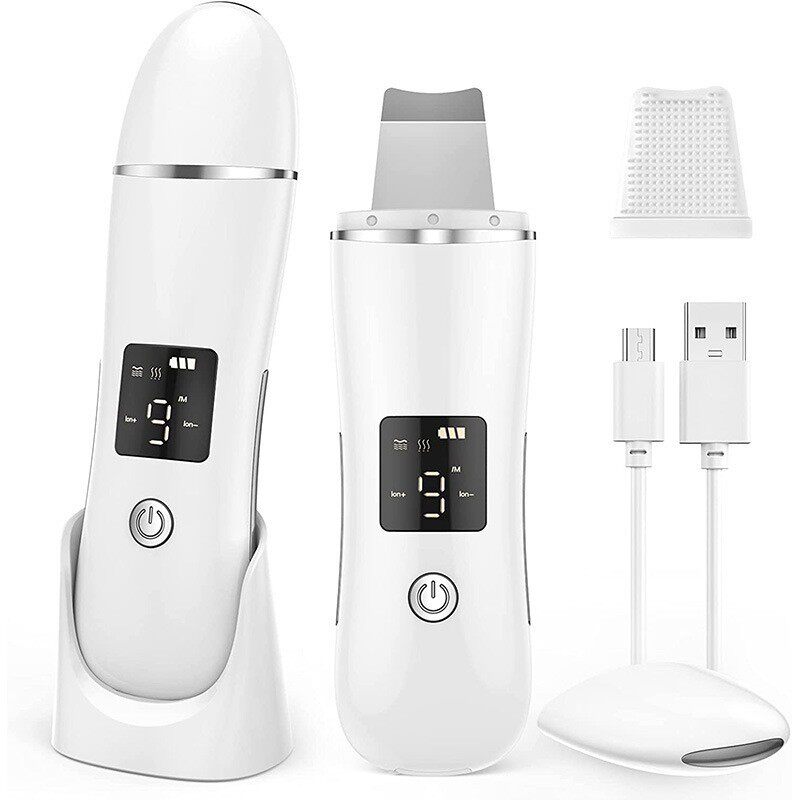 C7超声波面部黑头铲皮机美容洁面仪器超声刀离子导入仪铲皮机