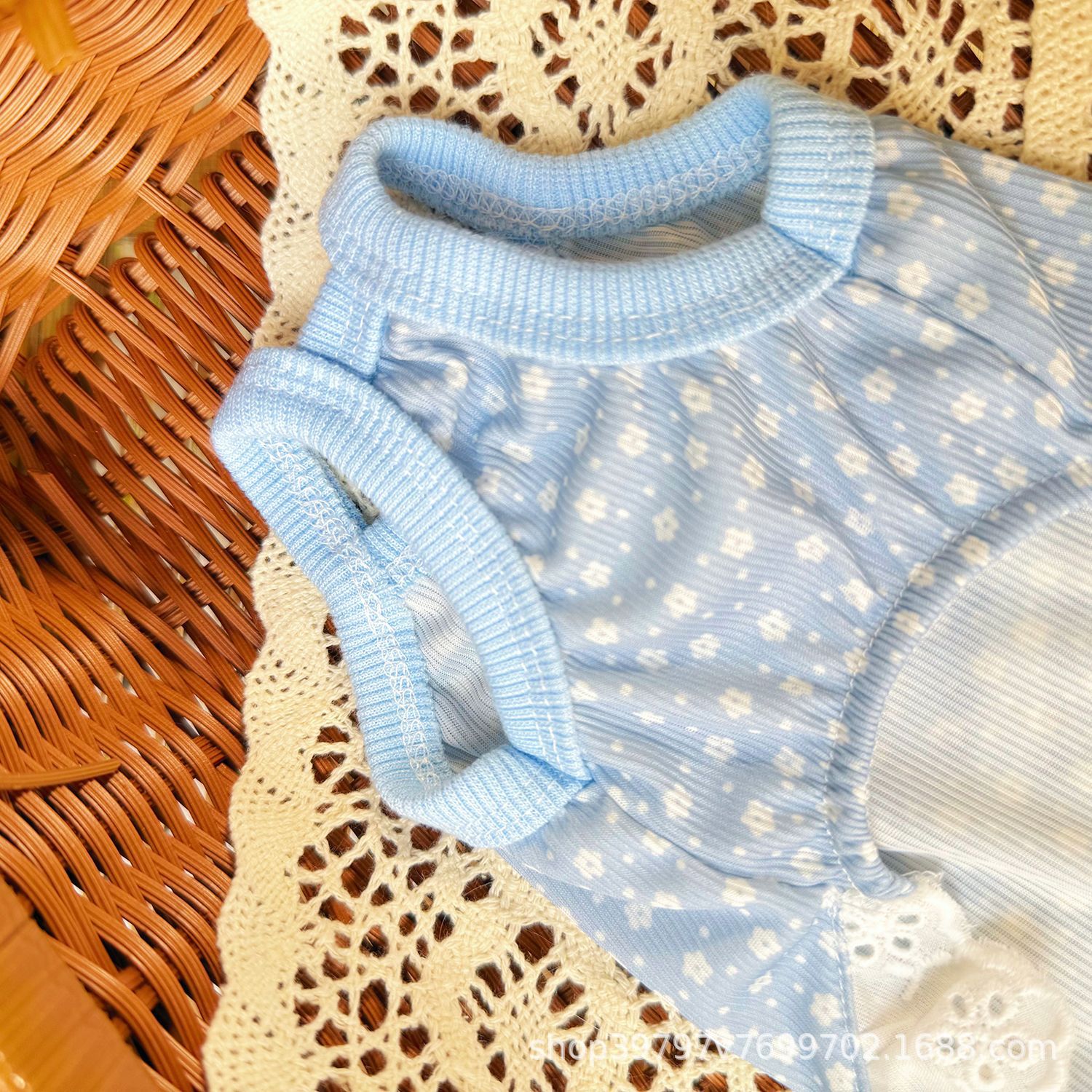 宠物春夏薄款冰丝蕾丝裙子狗狗猫咪衣服吊带降温凉比熊衣服饰