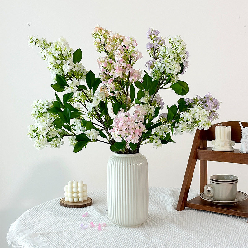 高品质丁香花仿真花千里香七里香假花束家居客厅餐桌摆件摄影道具