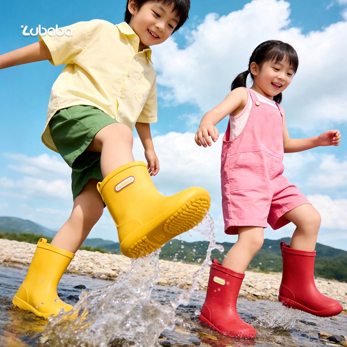儿童雨鞋男孩女童雨靴户外防水胶鞋软底防滑幼儿园宝宝中小童水鞋