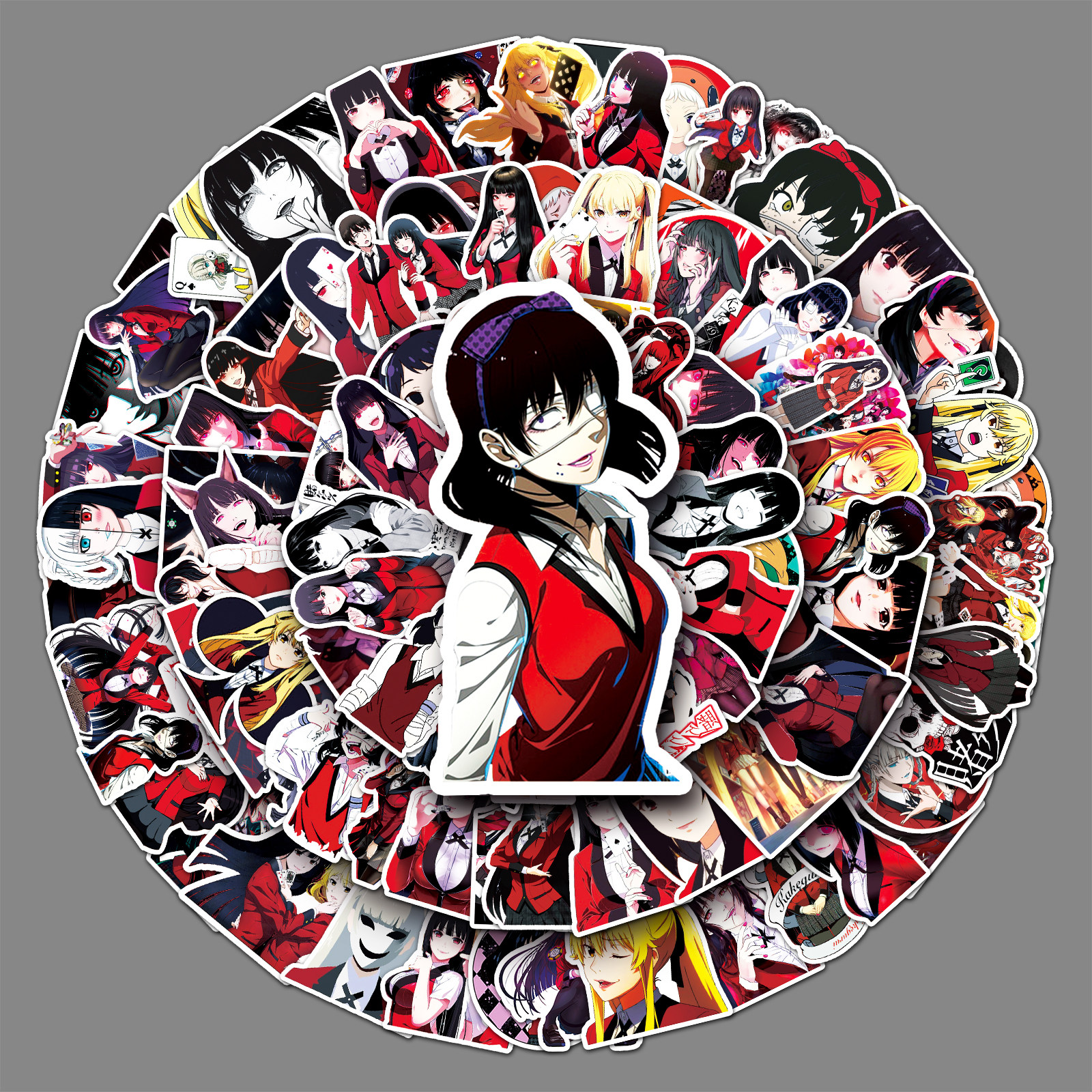 100张日本动漫狂赌之渊蛇噬梦子ipad手机壳日记本diy贴画素材贴纸