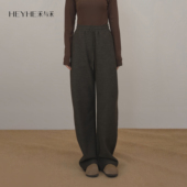 绵羊毛混纺茧型毛呢加厚慵懒高腰遮胯神裤 小禾 能量裤