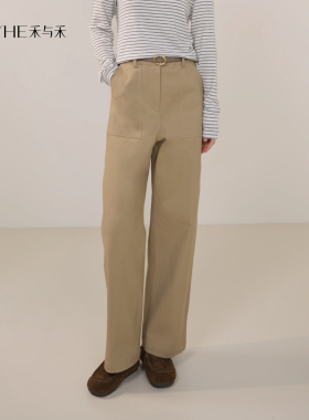 小禾【老友裤】高棉氨纶黄金配比微弹不绷复古工装松紧高腰长裤
