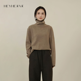 山羊绒绵羊毛撞色假两件轻奢慵懒双层撞色卷边毛衫 双面派 小禾