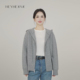 2.0高定同源山羊绒绵羊毛戴帽绷缝拉链针织开衫 小禾 玛尼 女