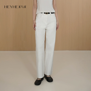 四面弹不易鼓包亲肤透气直筒挺阔百搭休闲白牛仔裤 小白牛 小禾