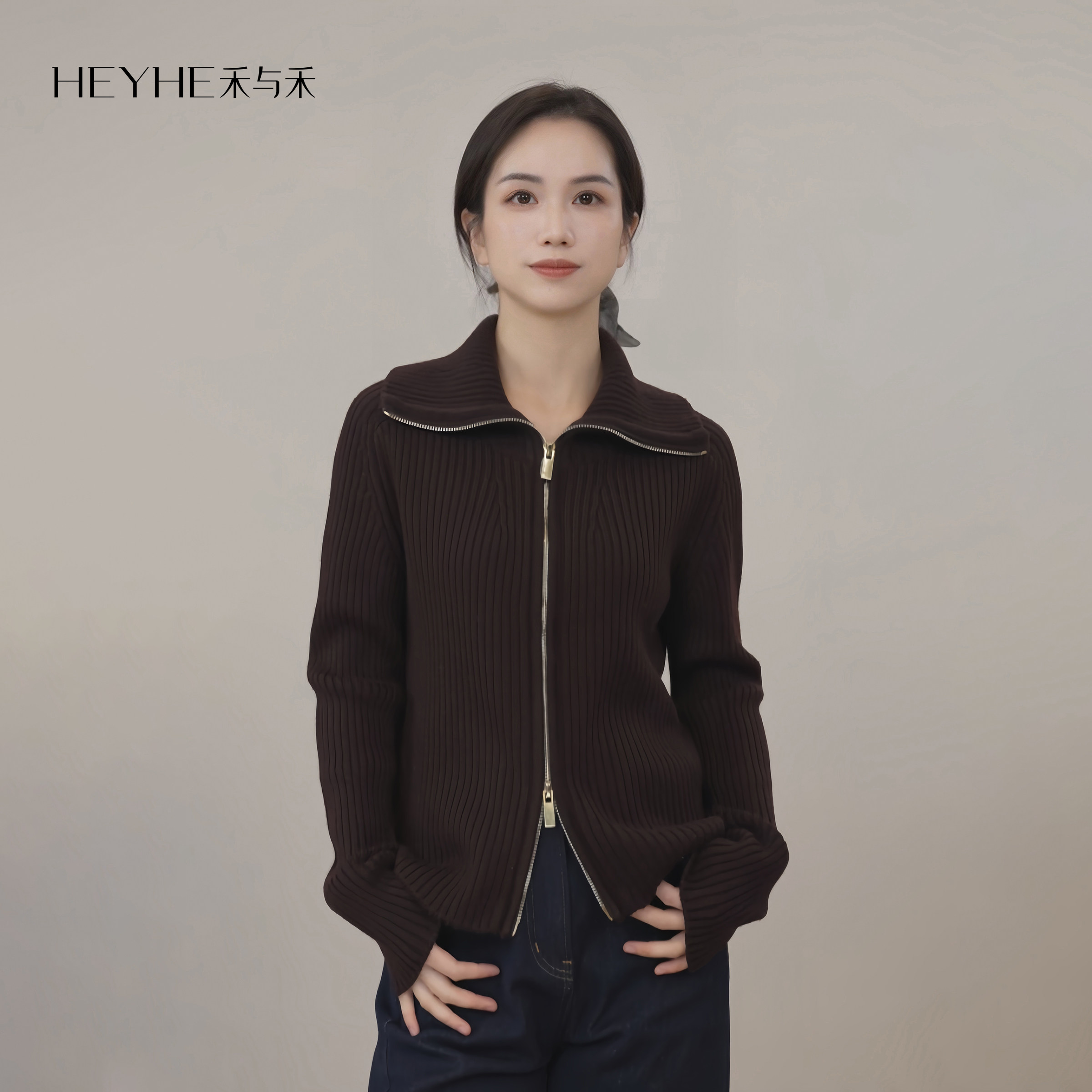 小禾【笃定开衫】100精纺羊毛天然绒感亲肤双开拉链显瘦简约开衫,女装/女士精品,毛针织衫,淘宝优惠券,粉丝福利购,淘宝优惠卷