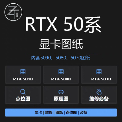 RTX50系列显卡图纸点位图原理图rtx5090rtx5080rtx5070