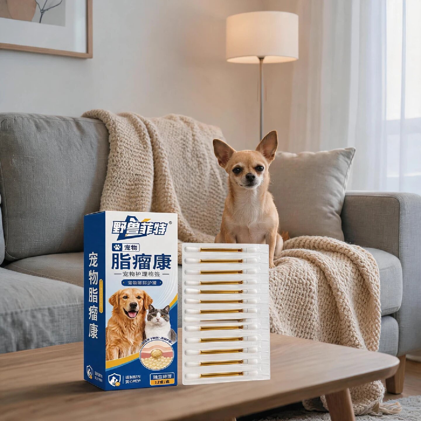 野兽菲特宠物脂瘤康宠物护理棉签有效应对脂肪瘤硬重块消毒肿瘤