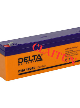 俄罗斯DELTA蓄电池DTM12022 12V2.2AH免维护 UPS通讯机房储能电源
