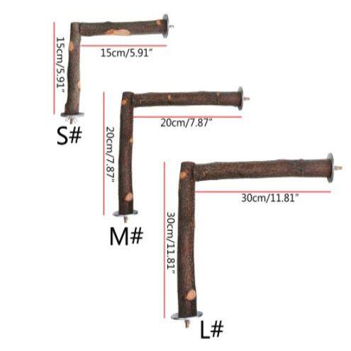 木质站架 鸟类实木站杆 宠物啃咬玩具 笼内用品