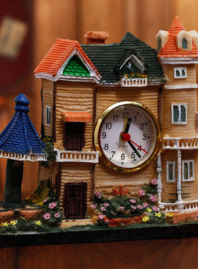 大城堡闹钟欧式建筑房子创意别墅