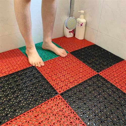 加厚厨房卫生间浴室PVC防水防滑垫脚垫可拼接镂空隔水垫工程地垫