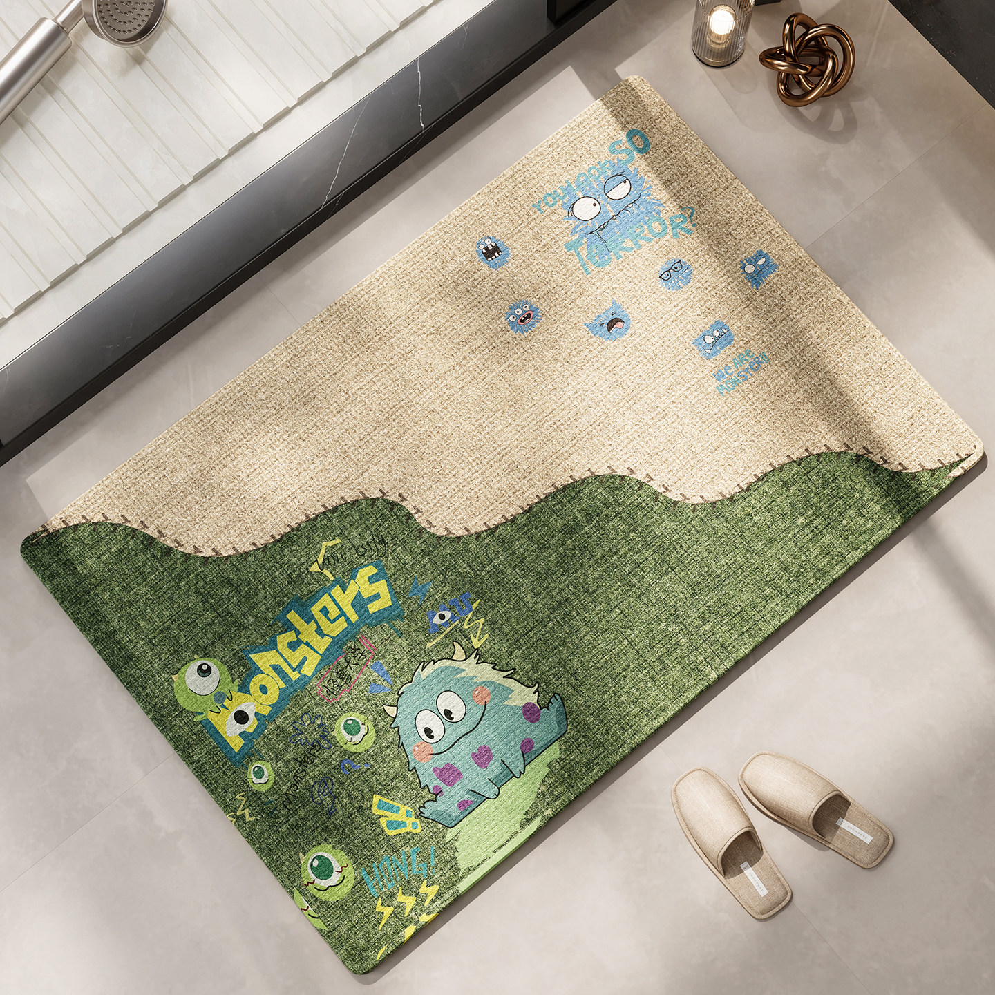 2026新款浴室门口吸水地垫卫生间专用耐脏防滑脚垫速干可爱小地毯