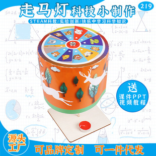 儿童创意手工小发明科技小制作DIY走马灯STEAM益智科教玩具材料包