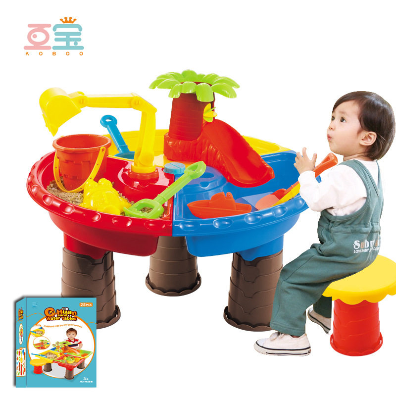 儿童沙滩桌玩沙池套装室内宝宝戏水挖沙工具礼盒3-6岁