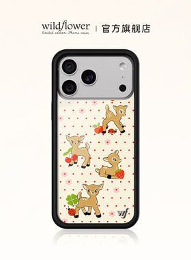 Wildflower可爱小鹿手机壳Oh Deer适用苹果iPhone17/16/15/14/Pro/Max/plus硬壳全包保护套防摔wf卡通可爱萌