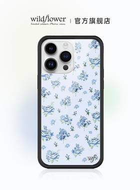 Wildflower勿忘我花卉手机壳Forget Me Not Floral适用苹果iPhone16/15/14/13/Pro/Max/Plus硬壳保护套同款wf