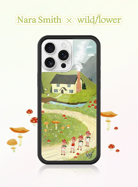 Nara Smith x Wildflower联名手机壳适用苹果iPhone16/15/14/Pro/Max硬壳全包防摔保护套欧美时尚wf个性田园